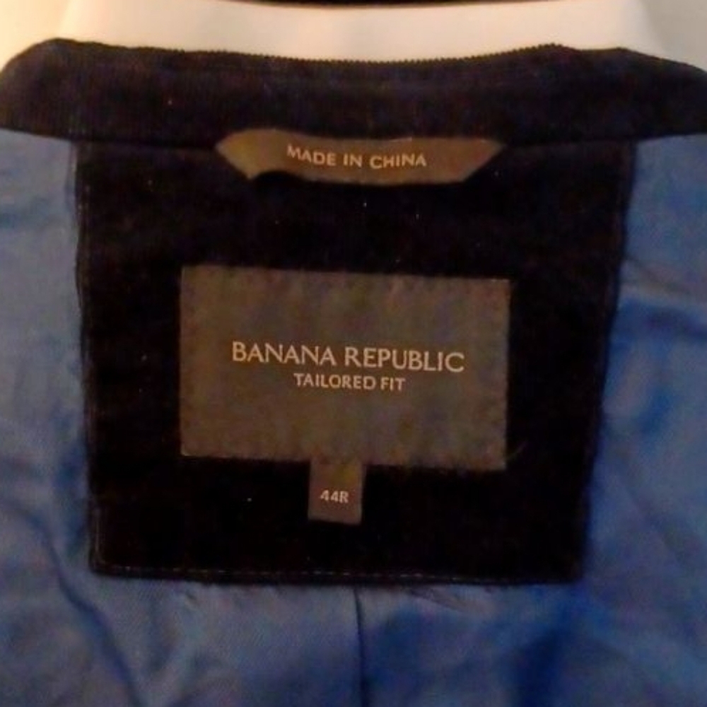 BANANA REPUBLIC 'Tailored Fit' Blue Corduroy Blazer / Sportcoat, 44R - Picture 4 of 9